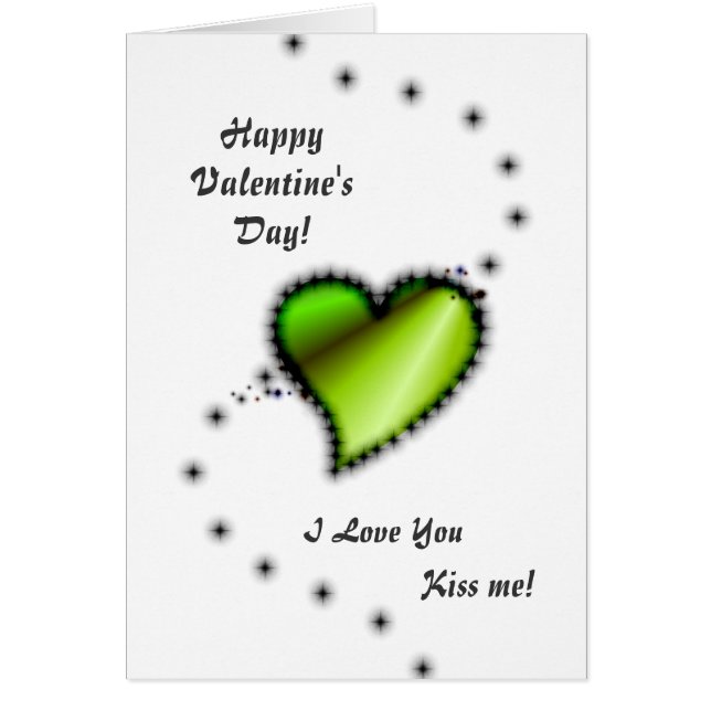 Saint-Valentin - coeur arc-en-ciel vert (Devant)