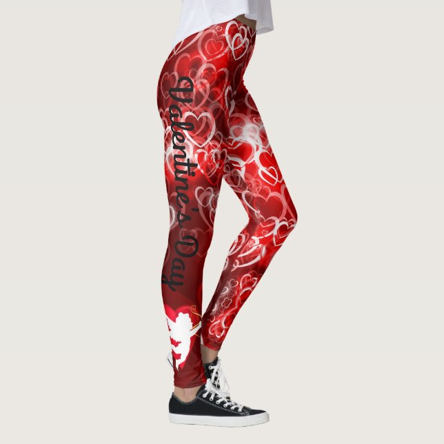 Saint-Valentin Coeurs Cupides Leggings Pantalons Y (Droite)