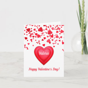 Saint Valentin Coeurs de Confetti Rouge repliés
