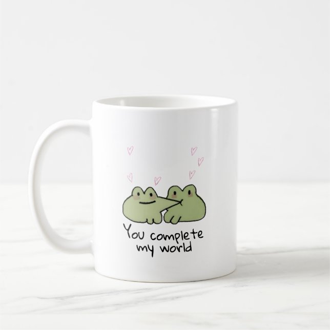 Saint Valentin Cute Frog Love Couple Mug (Gauche)