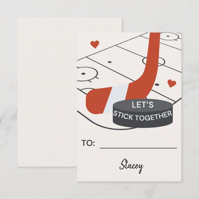 Saint-Valentin de hockey en classe "Restons ensemb (Devant / Derrière)