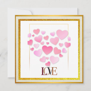 Saint-Valentin Élégant et Joyeux Or et Rose Chau