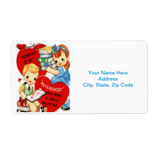 Saint Valentin Étiquette Vintage