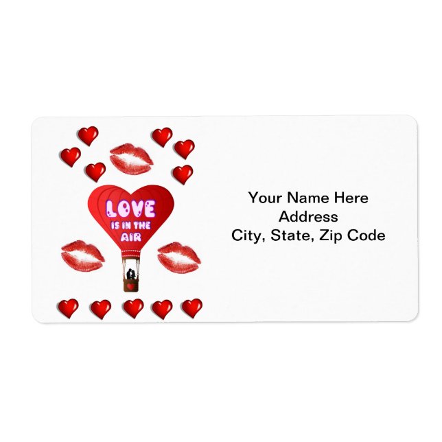 Saint Valentin Étiquette Vintage (Devant)