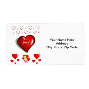 Saint Valentin Étiquette Vintage