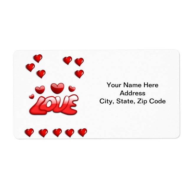 Saint Valentin Étiquette Vintage (Devant)