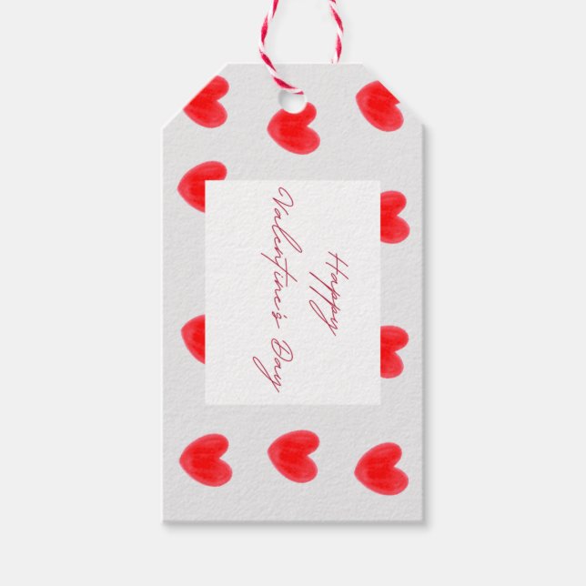 Saint Valentin, étiquettes cadeaux, amour, romanti (Devant)