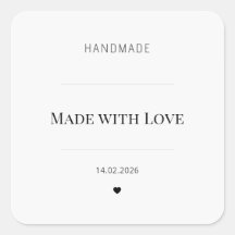 Saint-Valentin Fabriqué avec Amour Autocollants Ca