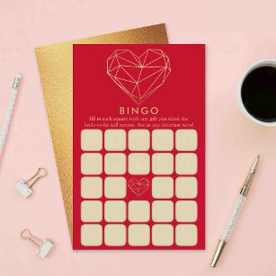 Saint Valentin Fête des mariées Bingo Jeu