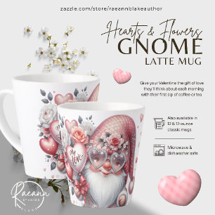 Saint Valentin Gnome Latte Mug