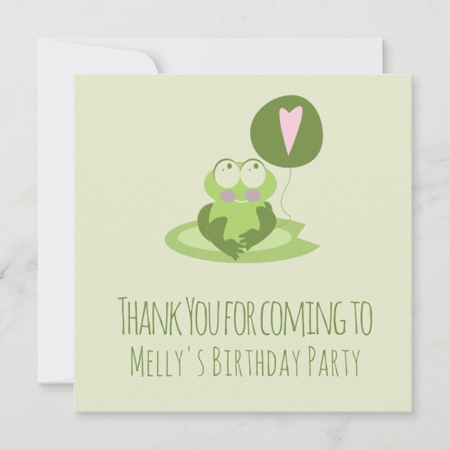 Saint-Valentin Grenouille Anniversaire Merci (Devant)