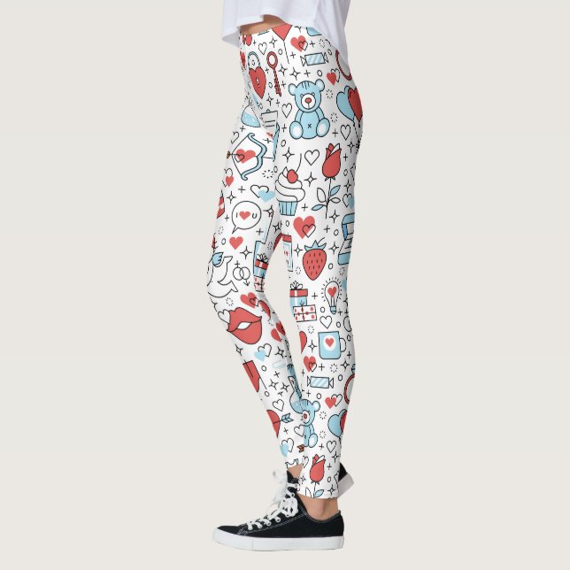 Saint-Valentin Icônes leggings (Gauche)