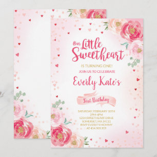 Saint-Valentin Invitation Anniversaire Chéri Or ro