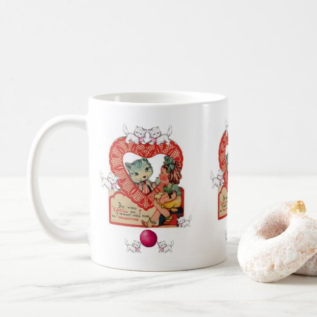 Saint Valentin Kittens Mugs (Avec donut)