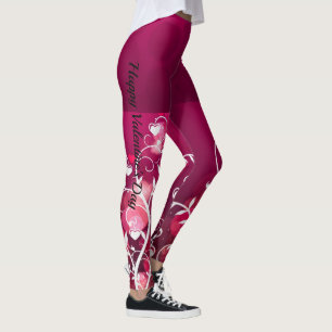 Saint Valentin Leggings Votre nom Pantalon de Yoga
