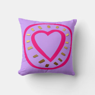 Saint Valentin - Moderne Coeur rose 2 Coussin
