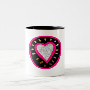 Saint Valentin Mug Modèle de coeur moderne