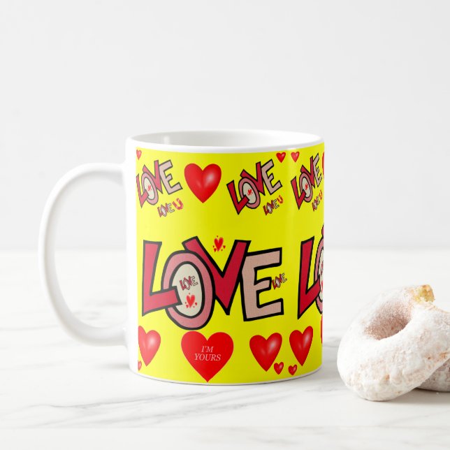 Saint Valentin Mug Mugs (Avec donut)