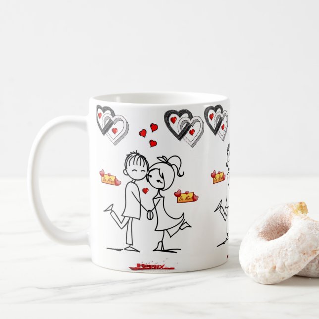 Saint Valentin Mug Mugs (Avec donut)