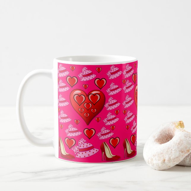 Saint Valentin Mug Mugs (Avec donut)
