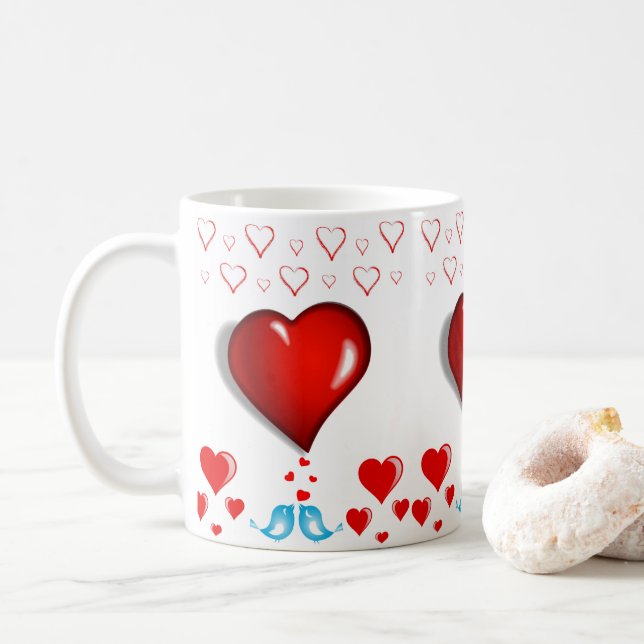Saint Valentin Mug Mugs (Avec donut)