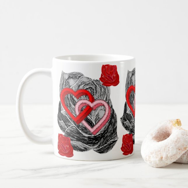 Saint Valentin Mug Mugs (Avec donut)
