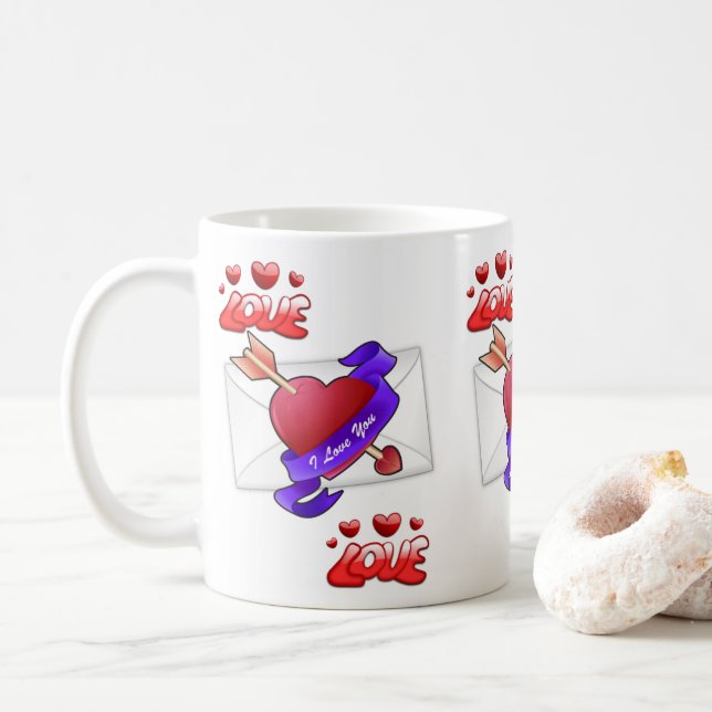 Saint Valentin Mug Mugs (Avec donut)