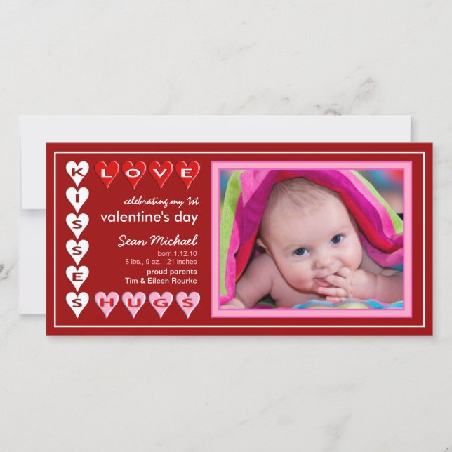 Saint Valentin - Nouveau Faire-part bébé (Devant)