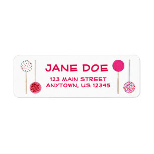 Saint Valentin Pink Cake Pop Pops Étiquettes de ad