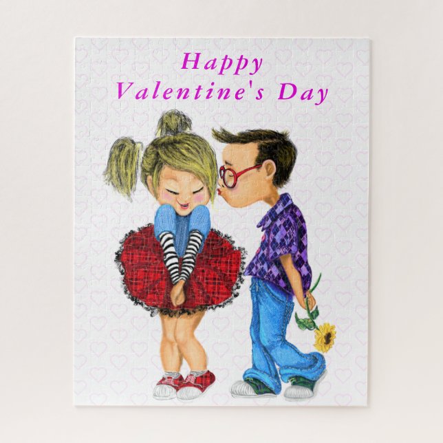 Saint Valentin Puzzle cadeau Romantique Couple Amo (Vertical)