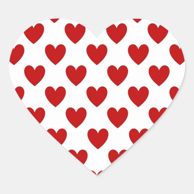 Saint Valentin Red Love Hearts Stickers (Devant)