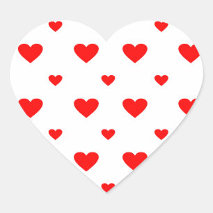 Saint Valentin Red Love Hearts Stickers
