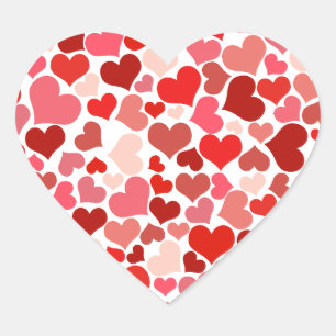 Saint Valentin Red Love Hearts Stickers