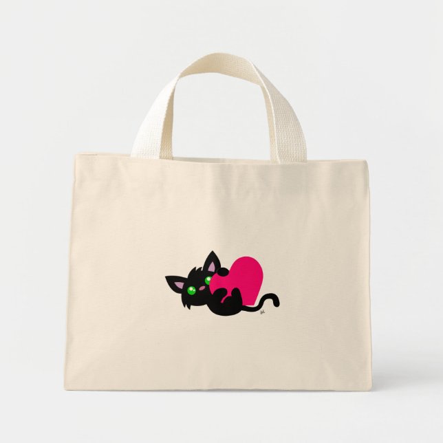 Saint Valentin Sac fourre-tout de Kitty Noir (Devant)