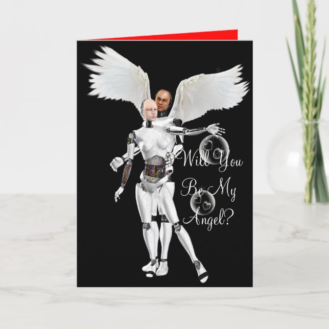 Saint-Valentin serez-vous mon ange ? Carte (Devant)