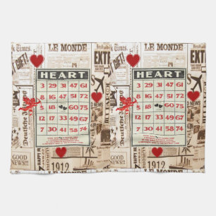 Saint Valentin Serviette de cuisine