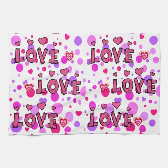 Saint Valentin Serviette de cuisine (Horizontal)