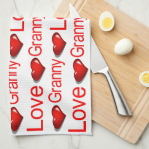 Saint Valentin Serviette de cuisine Love Granny