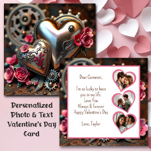 Saint-Valentin Steampunk   Modèle de photo florale