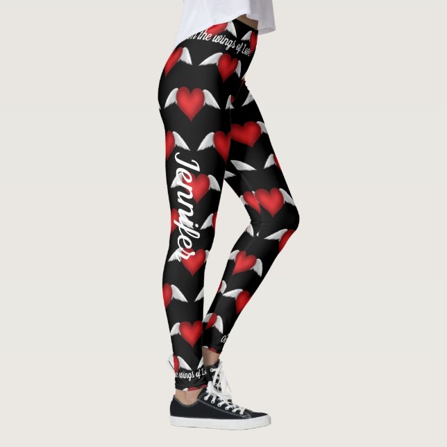 Saint Valentin sur les ailes Love Leggings Pants (Droite)