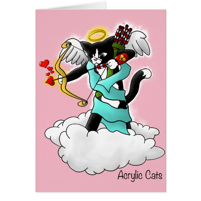 Saint Valentin Tuxedo Cupid Cat (Devant)