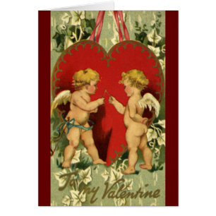 Saint-Valentin vintage, les chérubins font un vœu