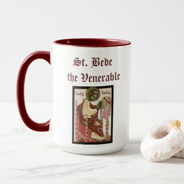 Saint Vénérable Bede Mug (Avec donut)
