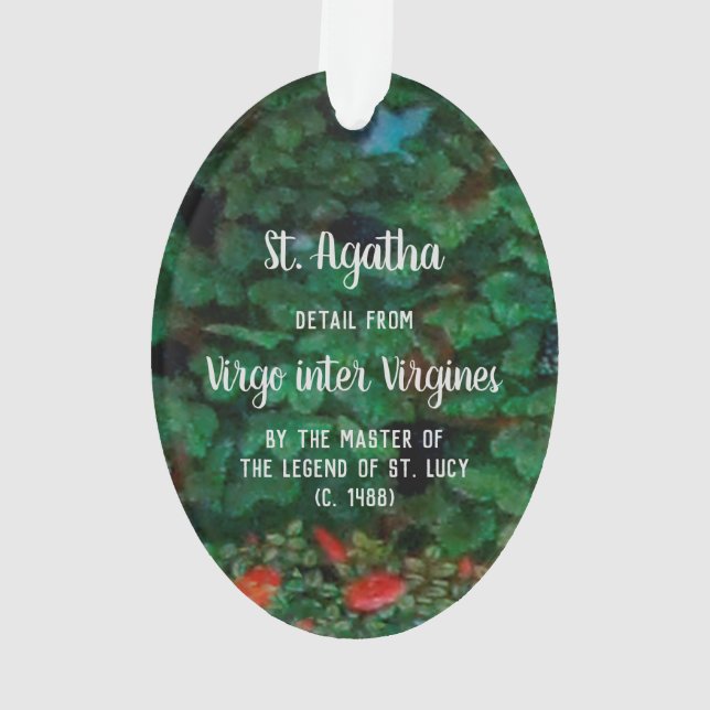 Sainte Agatha de Sicile (détail; M 070) Acrylique (dos)