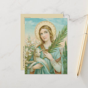 Sainte Agnès de Rome (MH 01) Carte postale