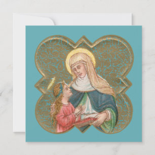 Sainte-Anne et la BVM dans un Quatrefoil barbelé (