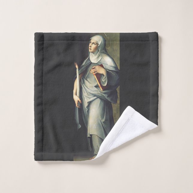 Sainte Brigitte de Suède Mystique médiévale (Gant de toilette)