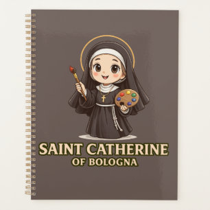 Sainte Catherine de Bologne Art Catholique Vintage