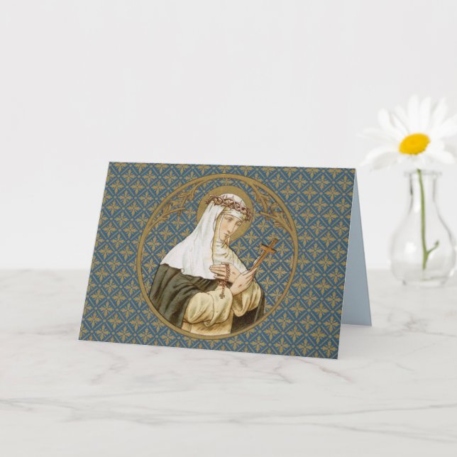 Sainte-Catherine de Sienne (BK 19) Carte de voeux  (Petite plante)