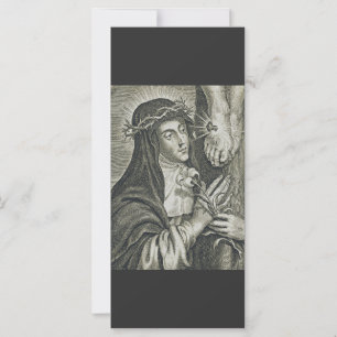 Sainte Catherine de Sienne Crucifixion Art Noir Fo